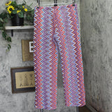 Becca Womens Sundown Crochet Split-Leg Cover-up Pants Fire Pool Purple Multi M