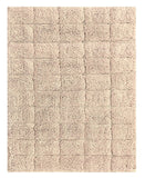 Knightsbridge 100% Cotton Plush Summer Tile Bath Rug Mat Natural Brown 17x24