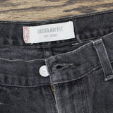 Levi's Vintage 505 Regular Fit Straight Leg Jeans Black Wash See Measurements