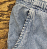 Cathy Daniels Elastic Waist Capris Pants with Side & Back Pockets Denim Blue 1X