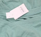 Auden Womens Cozy Ribbed Pullover Lounge Top 90605842 Green M