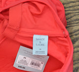 Shade & Shore Womens Shirred Full Coverage One Piece Swimsuit Coral Red 24