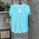 Ny Collection Womens Petite Pintuck Short Sleeve Top PNKU2190