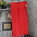 INC International Concepts Shirt Pants Collar Pajama Set Infrared Red 2XL