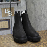 Journee Collection Womens Faux Suede Chelsea Boots Black 8M