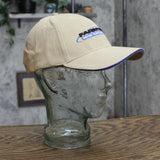 Mens Farmtrac Embroidered Strapback Baseball Cat Hat Brown / Blue OS