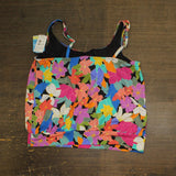 Swim Solutions Print Underwire Tankini Swim Top Floral Frenzy Multicolor 18W