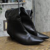 Universal Thread Kendra Kitten Heel Tall Dress Boots with Memory Foam Black 10M