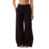 Blogilates Womens Travel Trouser High-Rise Wide Leg Sweatpants 94684937 Black L