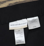 Alfred Dunner Pull-On Ponte Knit Cropped Pants Black 16W