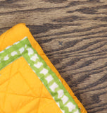 Coniglio Palm Beach Reversible Quilt Palm Orange / Wavy Gingham Green Queen