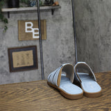 Tommy Hilfiger Triple Strap Slide Open Toe Flat Sandals Light Denim Blue 7M