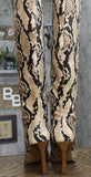 Vince Camuto Snakeskin PESLNA Stiletto Fashion Boot Desert Python Brown 6.5M