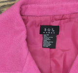 RQT  Button Front Fleece Peacoat Jacket Pink 16W