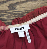 DKNY Printed High-Neck Sleeveless Blouse Shirt Top Brush Stroke Red Multi L