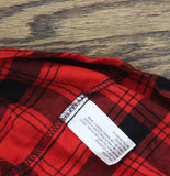 Wondershop Womens Plaid Flannel Long Sleeve Pajama Shirt Holiday Red / Black L