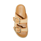 Universal Thread Womens Collin Double Buckle Footbed Sandals Tan Brown 7M