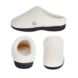 Isotoner Womens Classic Clog Slippers Fuzzy Cozy Ewe White / Gray S (6.5-7)