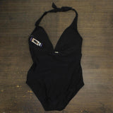DKNY Womens One Piece Tummy Control Halter Neckline Swimsuit DL2SS001