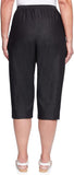 Alfred Dunner Women's Elastic Waist Jeans 09710 Black 8P