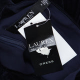 Lauren Ralph Lauren Womens Velvet Halter Gown 253882071003 Navy Blue 8