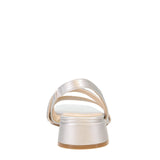 Lifestride Womens Joy Strappy Heeled Sandal I2934S1 Silver Brown 10M