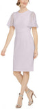 Calvin Klein Womens Crepe Chiffon Sheath Dress 166090b8dc978c Blossom Pink 4