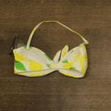 Kate Spade Tie-Front Bandeau Bikini Top S1B237 White Yellow Multi M