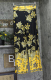 White Mark Lounge Printed High Waist Stretch Palazzo Pants Black / Gold M
