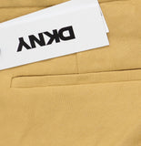 DKNY Womens High-Rise Side Pocket Sueded Canvas Pants UE5P8047 Whiskey Brown 8