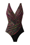 Miraclesuit Light Show Oceanus Tummy Control One Piece Swimsuit Black Multi 16W
