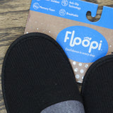 Floopi Womens slip On House Slippers 167dc2261aecd4 Black-3 Black L (9-10)