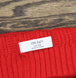 On 34th Womens Rib-Knit Beanie Cuffed MO1542501 Dark Red