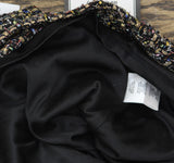 City Studios Juniors Metallic Boucle Sheath Dress 1872VR9BT1 Black Combo 1/2
