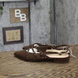 A New Day Womens Twiggy Multi Buckle Mini Heel Flats 94303759 Brown 8M