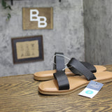 Universal Thread Freya Footbed 2-Band Sandals 94805538 Black 8W