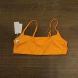 Andie Womens Maui Ribbed Bikini Swim Top AT383 Tangerine Orange Yellow L