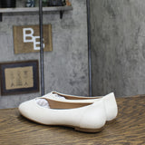 Journee Collection Womens Comfort Kavn Flats KAVN-WD White 6.5W