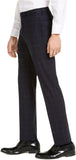 Calvin Klein X-Fit Extra-Slim Fit Navy Windowpane Pants Navy Plaid Blue 36x34