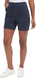 Nautica Women's Pull On Twill Tummy Control Shorts 1745029 Navy Blue M