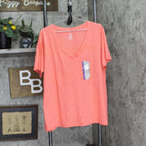 Member's Mark Womens Short Sleeve V-Neck T-Shirt Tee DLT4876S