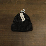 Steve Madden Womens Marled Knit Beanie Shimmer Rolled Cuff SMA-5500 Oxford Black