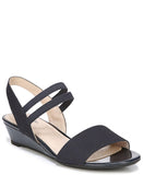 Lifestride Womens Yolo Wedge Sandal F4561F1 Navy Blue 9.5M