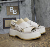 Sorel Womens Dayspring Platform Crisscross Sandal Crushed Clay Brown 9.5M