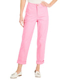 Charter Club Tummy-Control Cuffed Ankle Pants 100136816MS Peony Pink 10