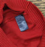 Tommy Hilfiger Boys Pullover 1/4 Zip Knit Sweater Red M