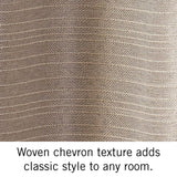 Nautica Robin Thermal Woven Window Curtain Panel Pair Natural Brown 52x63