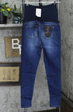 Celebrity + PInk Womens Maternity Super Soft Stretch Jeggings Jeans Blue M