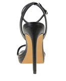 BCBGeneration Womens Caroline Platform Sandal Stiletto Heels Black Lizard 9M