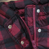 Gap Womens Lumberjack Zip Snap Front Quilted Vest Red / Black Plaid XS
